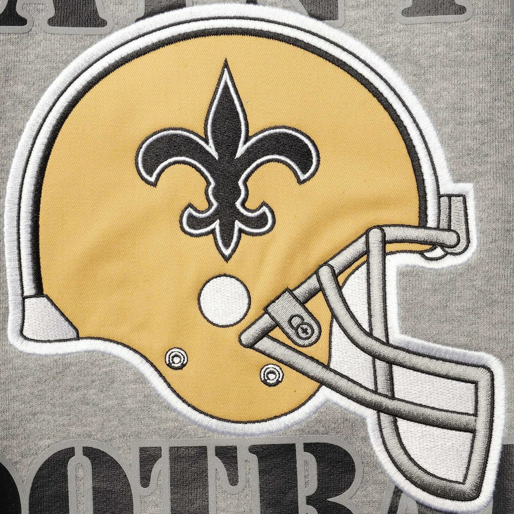 New Orleans Saints Starter Locker Room Throwback End Zone Pullover Sweatshirt - Gray discount