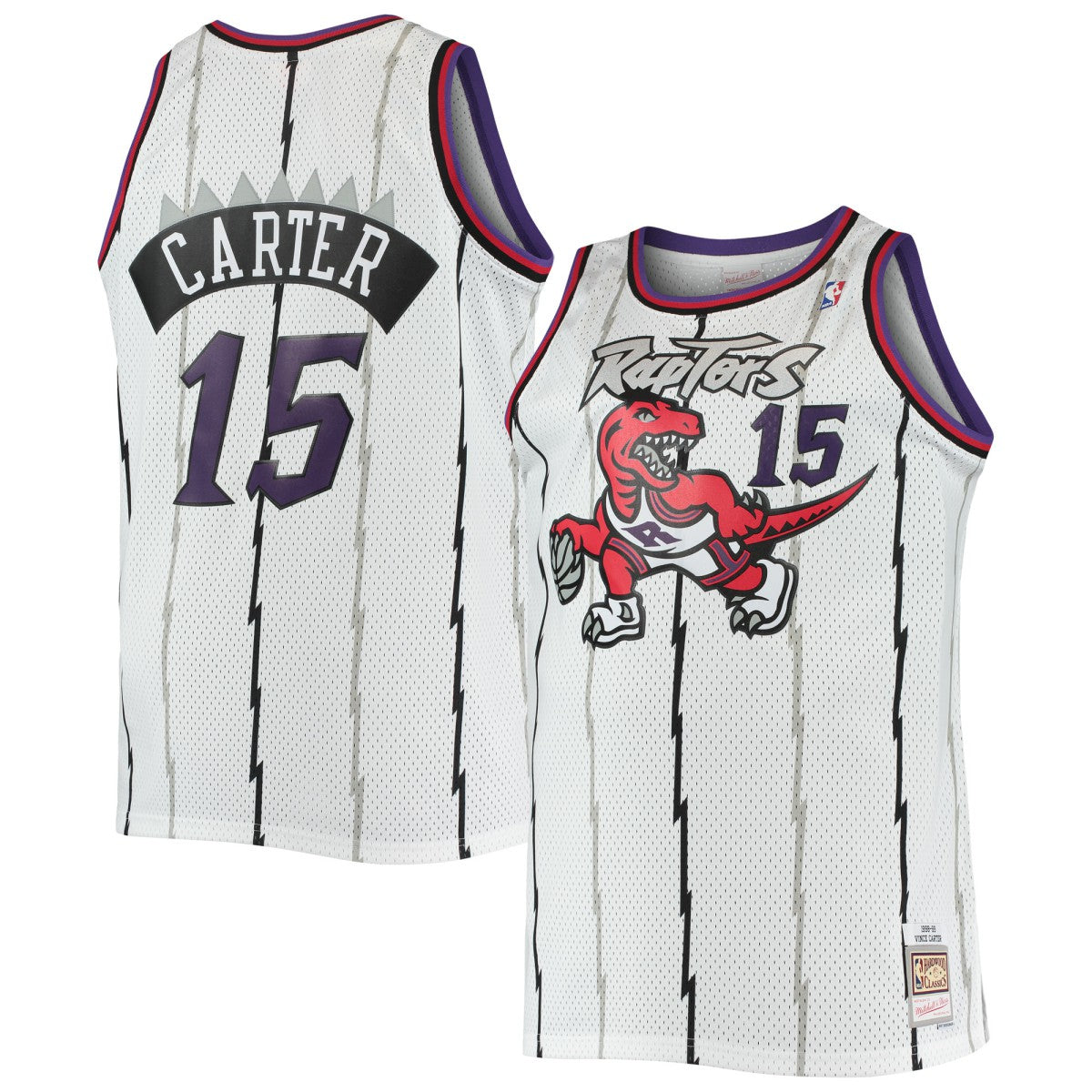 Vince Carter Toronto Raptors 1998/99 Big & Tall Hardwood Classics Swingman Jersey - White | Mitchell & Ness on sale