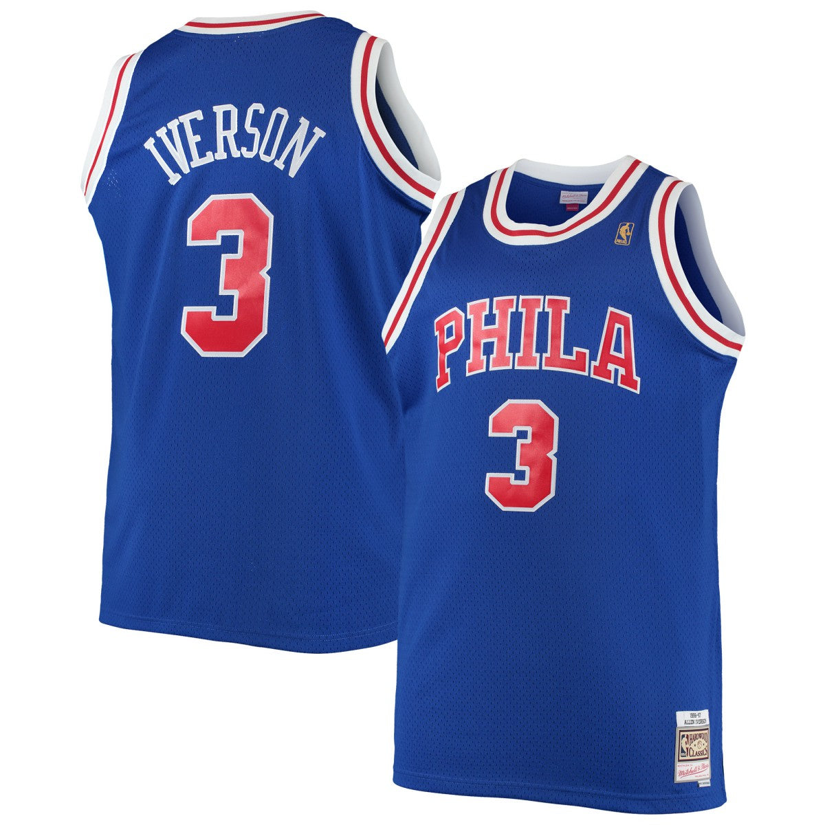 Allen Iverson Philadelphia 76ers 1996/97 Big & Tall Hardwood Classics Swingman Jersey - Royal | Mitchell & Ness outlet
