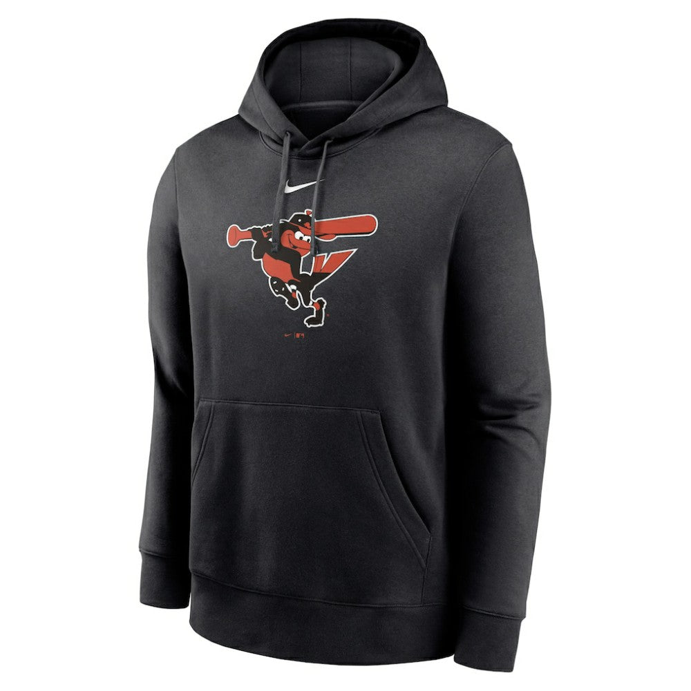 Baltimore Orioles Alternate Logo Club Pullover Hoodie - Black | Nike