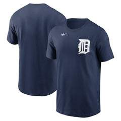 Detroit Tigers Cooperstown Collection Wordmark T-Shirt - Navy | Nike