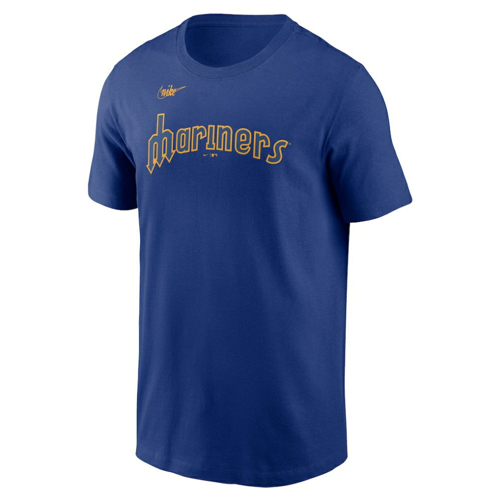 Seattle Mariners Cooperstown Collection Wordmark T-Shirt - Royal | Nike