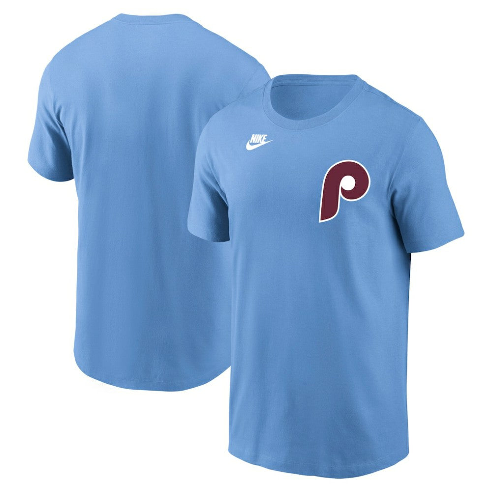 Philadelphia Phillies Cooperstown Collection Wordmark T-Shirt - Light Blue | Nike