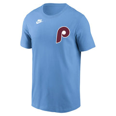 Philadelphia Phillies Cooperstown Collection Wordmark T-Shirt - Light Blue | Nike