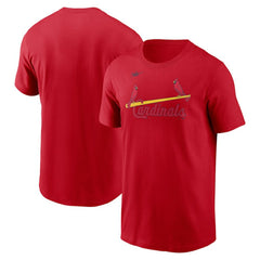 St. Louis Cardinals Cooperstown Collection Wordmark T-Shirt - Red | Nike