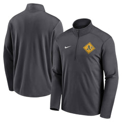 Athletics Diamond Icon Pacer Performance Quarter-Zip Windbreaker Top - Anthracite | Nike