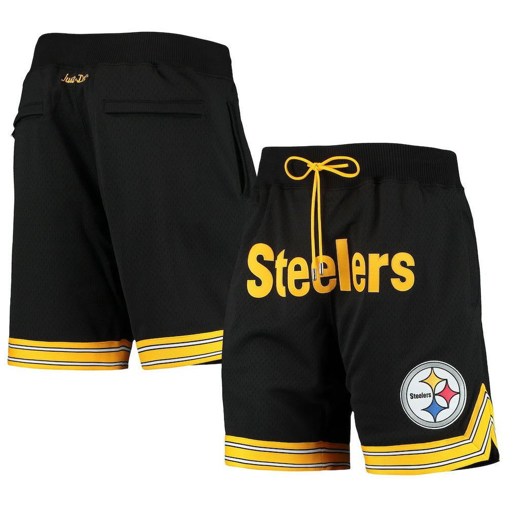 Pittsburgh Steelers Just Don Gold Rush Shorts - Black online