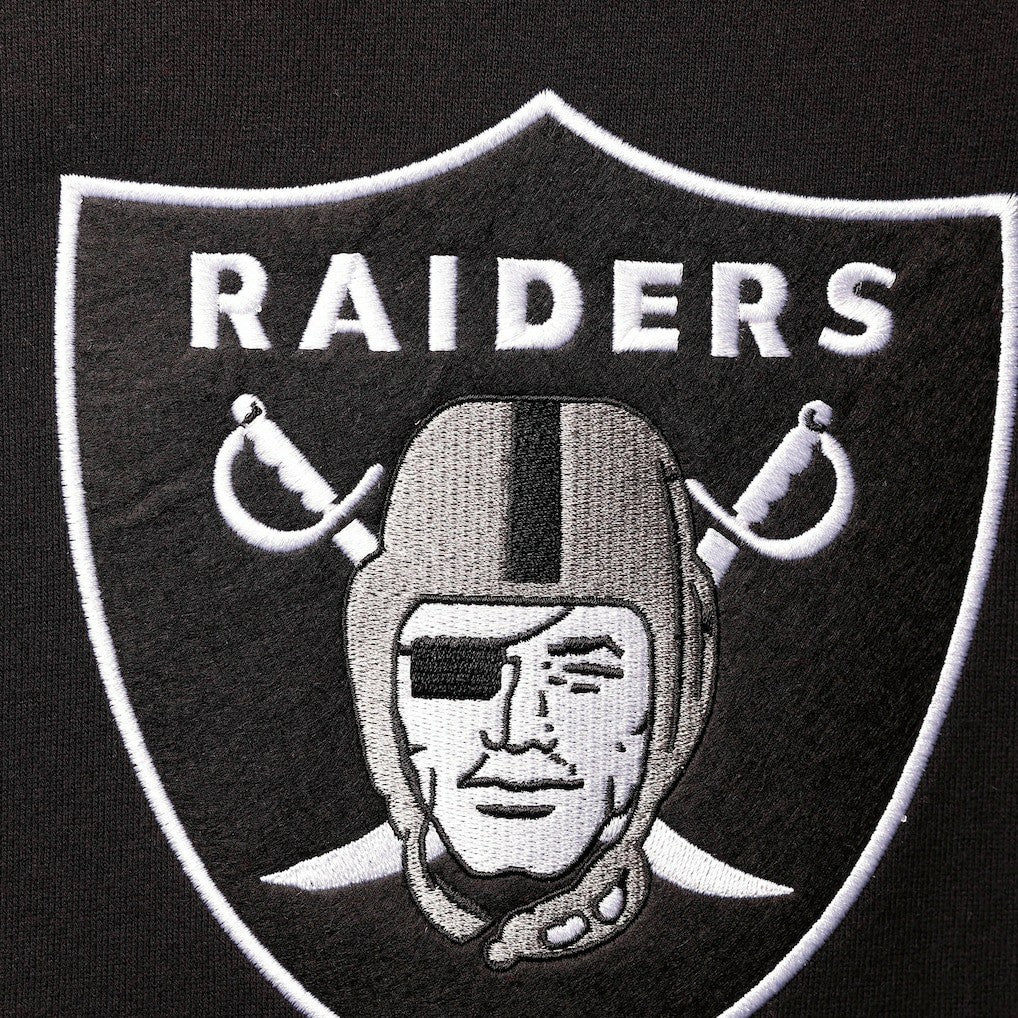 Las Vegas Raiders Home Advantage Raglan Short Sleeve Pullover Hoodie - Black cheap