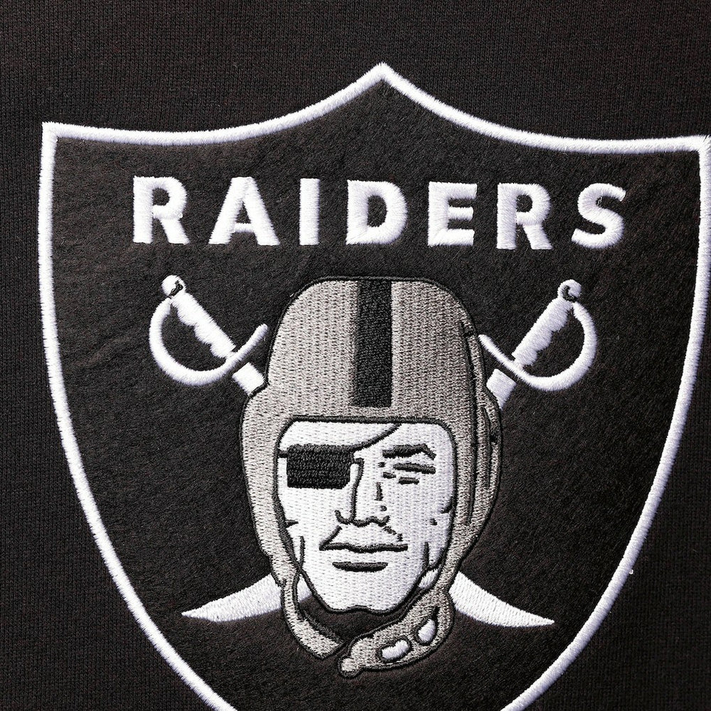 Las Vegas Raiders Home Advantage Raglan Short Sleeve Pullover Hoodie - Black cheap