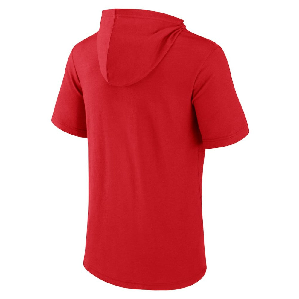 St. Louis Cardinals Iconic Rebel Short Sleeve Hooded Top - Red