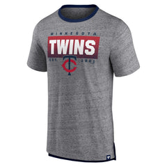 Minnesota Twins Iconic Team Element Speckled Ringer T-Shirt - Heathered Gray
