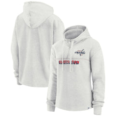Washington Capitals Fanatics Women's True Classics Legacy Quarter-Zip Hoodie Ash