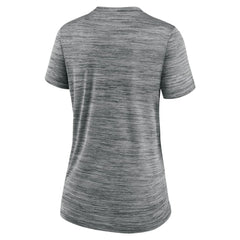 San Francisco Giants Women's Authentic Collection Velocity Performance V-Neck T-Shirt - Anthracite | Nike