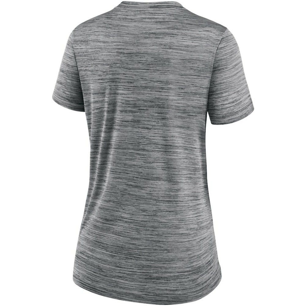 Chicago White Sox Women's Authentic Collection Velocity Performance V-Neck T-Shirt - Anthracite | Nike
