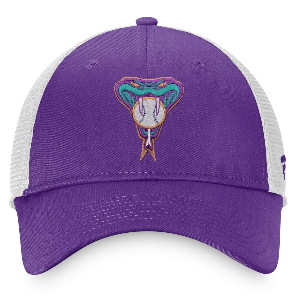 Arizona Diamondbacks Cooperstown Collection Core Trucker Snapback Hat - Purple/White