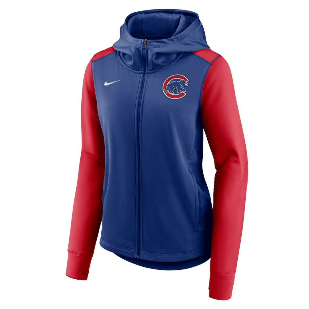 Chicago Cubs Women's Authentic Collection Full-Zip Hoodie - Royal/Red | Nike