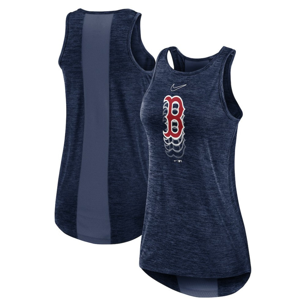 Boston Red Sox Women's Logo Fade High Neck Performance Tank Top - Navy | Nike