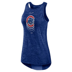 Chicago Cubs Women's Logo Fade High Neck Performance Tank Top - Royal | Nike