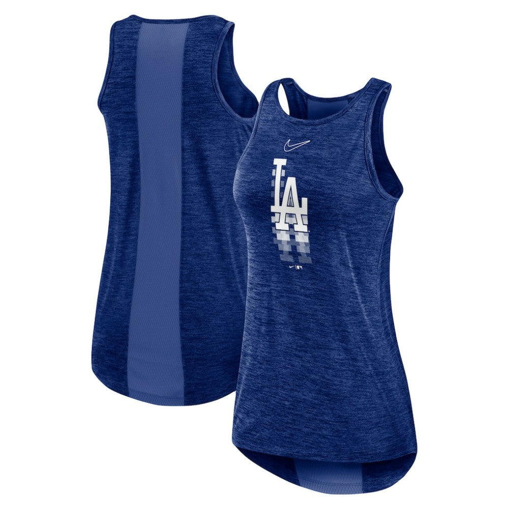 Los Angeles Dodgers Women's Logo Fade High Neck Performance Tank Top - Royal | Nike