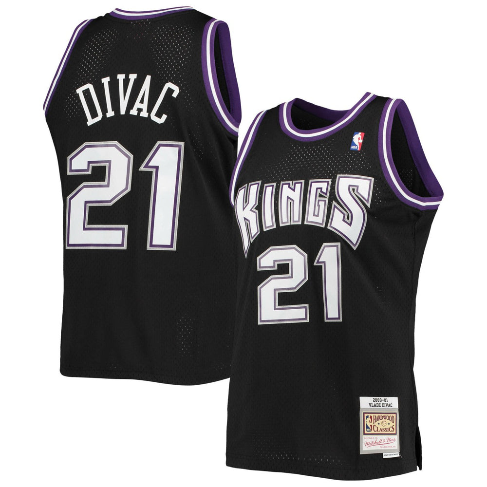 Vlade Divac Sacramento Kings 2000/01 Hardwood Classics Swingman Jersey - Black | Mitchell & Ness cheap