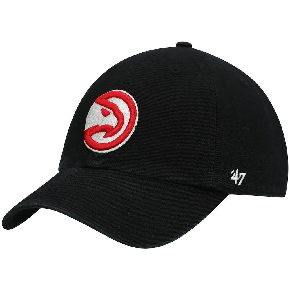 Atlanta Hawks '47 Core Logo Clean Up Adjustable Hat - Black | 47 brand discount