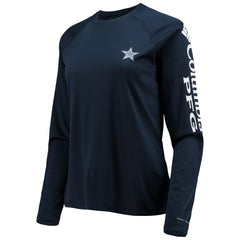 Dallas Cowboys Women's Tidal Omni-Shade Raglan Long Sleeve T-Shirt - Navy/White for sale