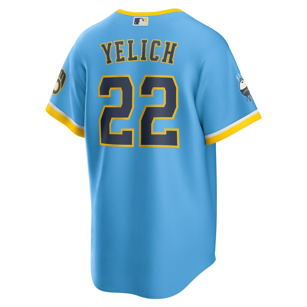 Christian Yelich Milwaukee Brewers City Connect Replica Player Jersey - Powder Blue | Nike