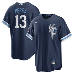 Salvador Perez Kansas City Royals City Connect Replica Player Jersey - Navy | Nike