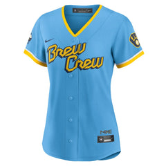 Christian Yelich Milwaukee Brewers Women's City Connect Replica Player Jersey - Powder Blue | Nike