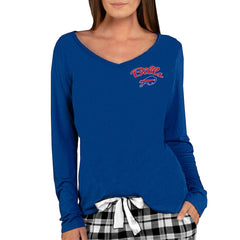 Buffalo Bills Concepts Sport Women's Marathon Knit Long Sleeve Lightweight V-Neck Lounge Top - Royal on sale