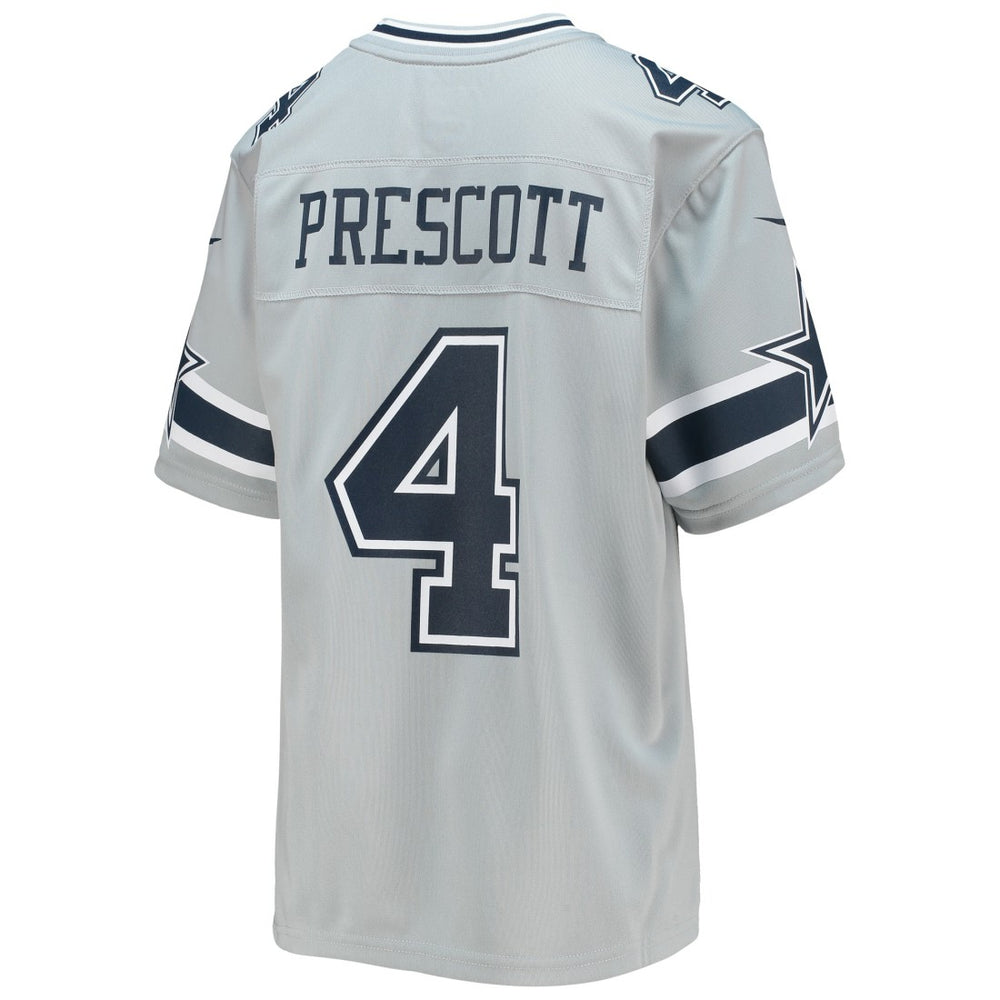 Dak Prescott Dallas Cowboys Youth Inverted Team Game Jersey - Silver | Nike discount