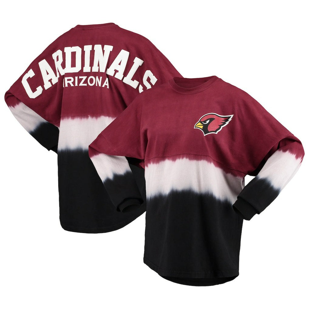 Arizona Cardinals Women's Ombre Long Sleeve T-Shirt - Cardinal/White discount