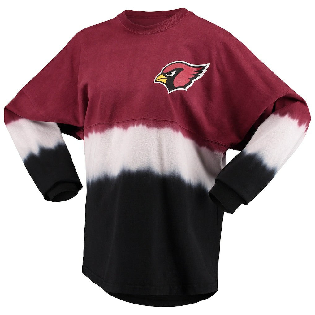 Arizona Cardinals Women's Ombre Long Sleeve T-Shirt - Cardinal/White discount
