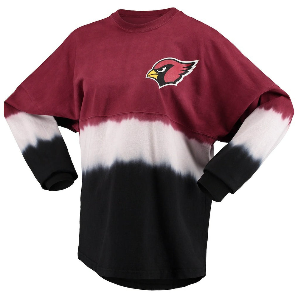 Arizona Cardinals Women's Ombre Long Sleeve T-Shirt - Cardinal/White discount