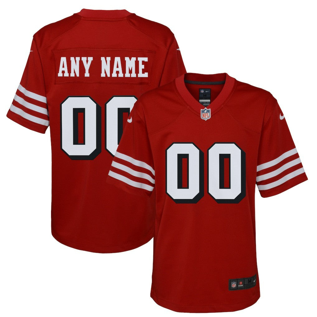San Francisco 49ers Youth Alternate Custom Game Jersey - Scarlet | Nike for sale
