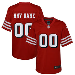 San Francisco 49ers Youth Alternate Custom Game Jersey - Scarlet | Nike for sale