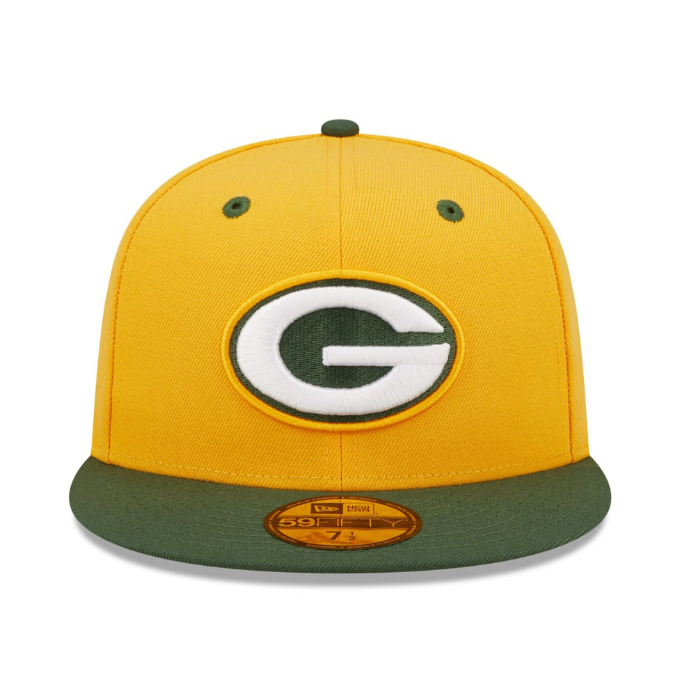 Green Bay Packers New Era Flipside 2Tone 59FIFTY Fitted Hat - Gold/Green outlet