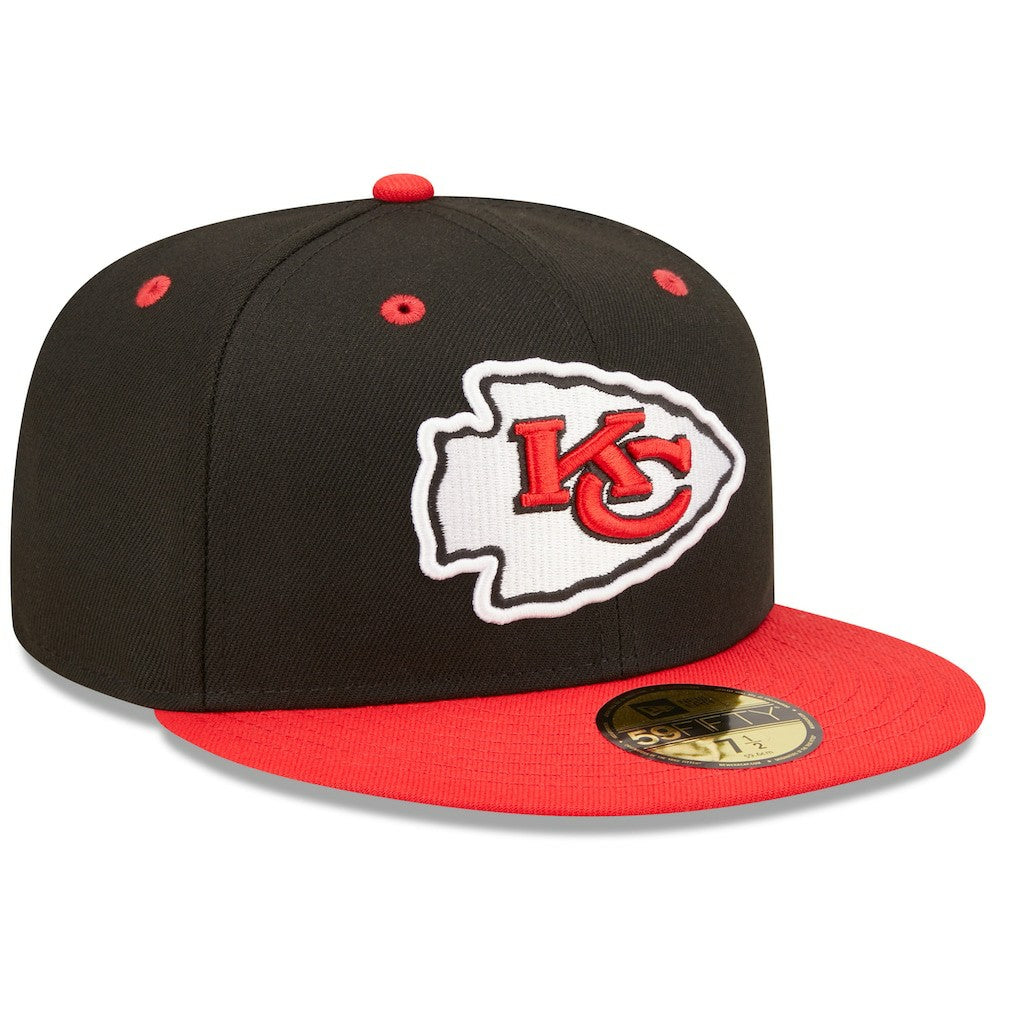 Kansas City Chiefs New Era Flipside 2Tone 59FIFTY Fitted Hat - Black/Red sale