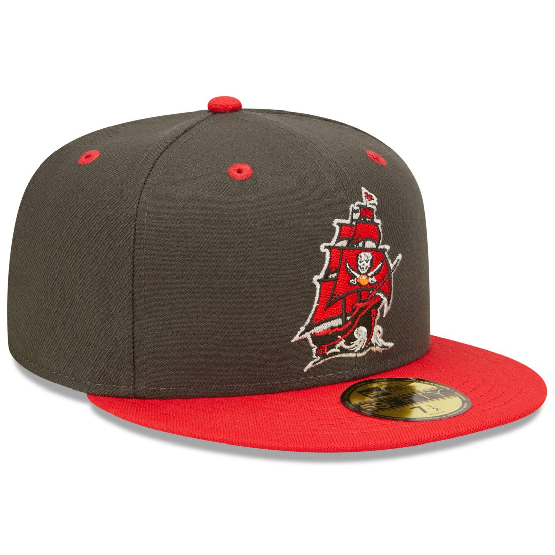Tampa Bay Buccaneers New Era Flipside 2Tone 59FIFTY Fitted Hat - Pewter/Red outlet