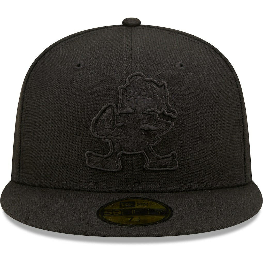 Cleveland Browns New Era Team Black on Black Alternate Logo 59FIFTY Fitted Hat discount