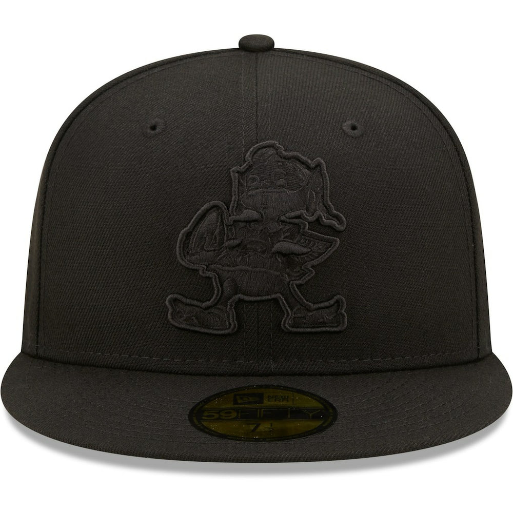 Cleveland Browns New Era Team Black on Black Alternate Logo 59FIFTY Fitted Hat discount