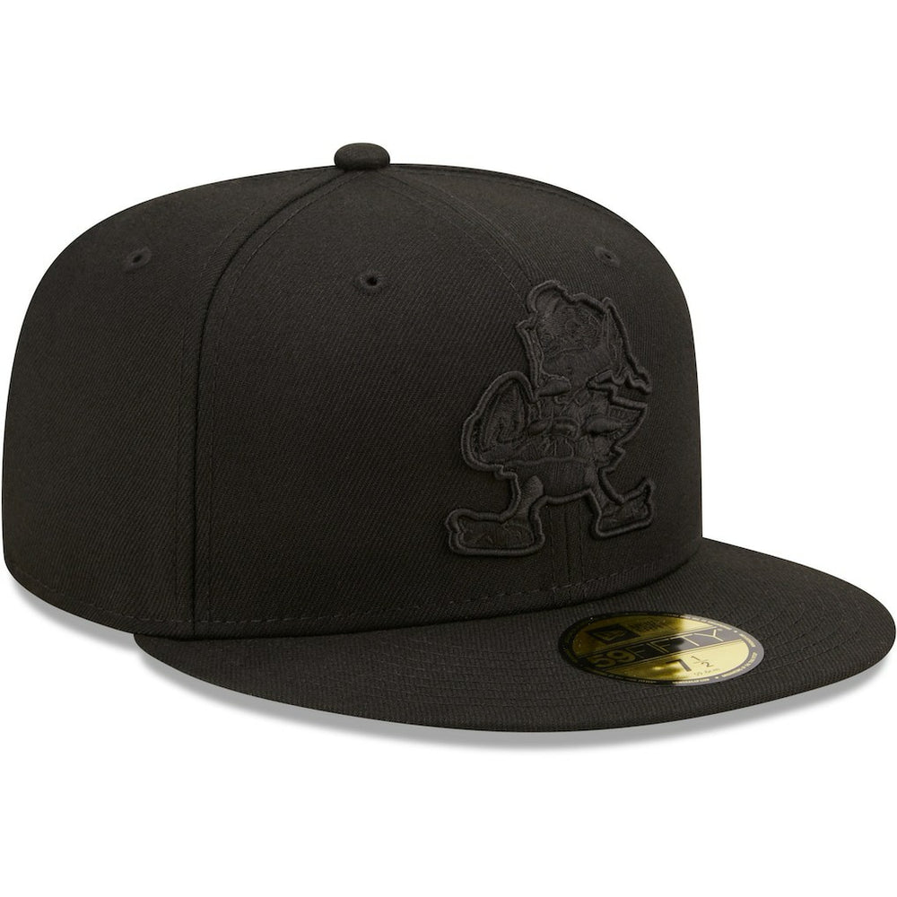 Cleveland Browns New Era Team Black on Black Alternate Logo 59FIFTY Fitted Hat discount