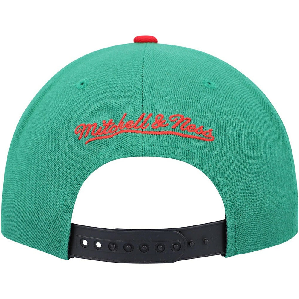 Chicago Bulls Day One Snapback Hat - Black/Green | Mitchell & Ness online