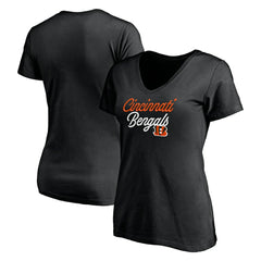 Cincinnati Bengals Women's Long Stride V-Neck T-Shirt - Black online
