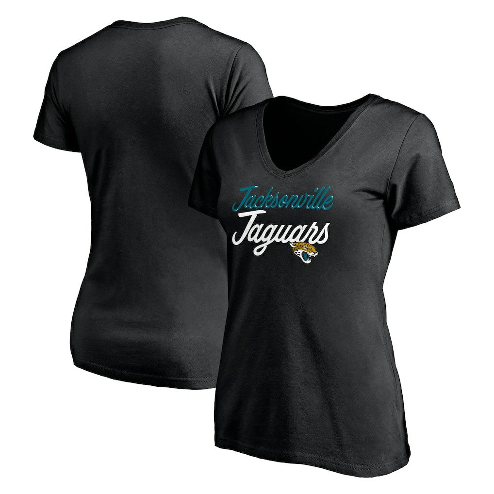 Jacksonville Jaguars Women's Long Stride V-Neck T-Shirt - Black online