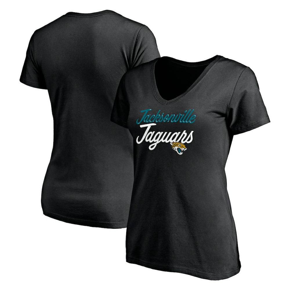 Jacksonville Jaguars Women's Long Stride V-Neck T-Shirt - Black online