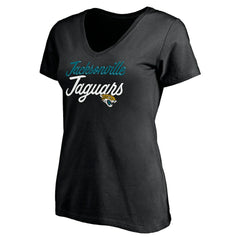 Jacksonville Jaguars Women's Long Stride V-Neck T-Shirt - Black online