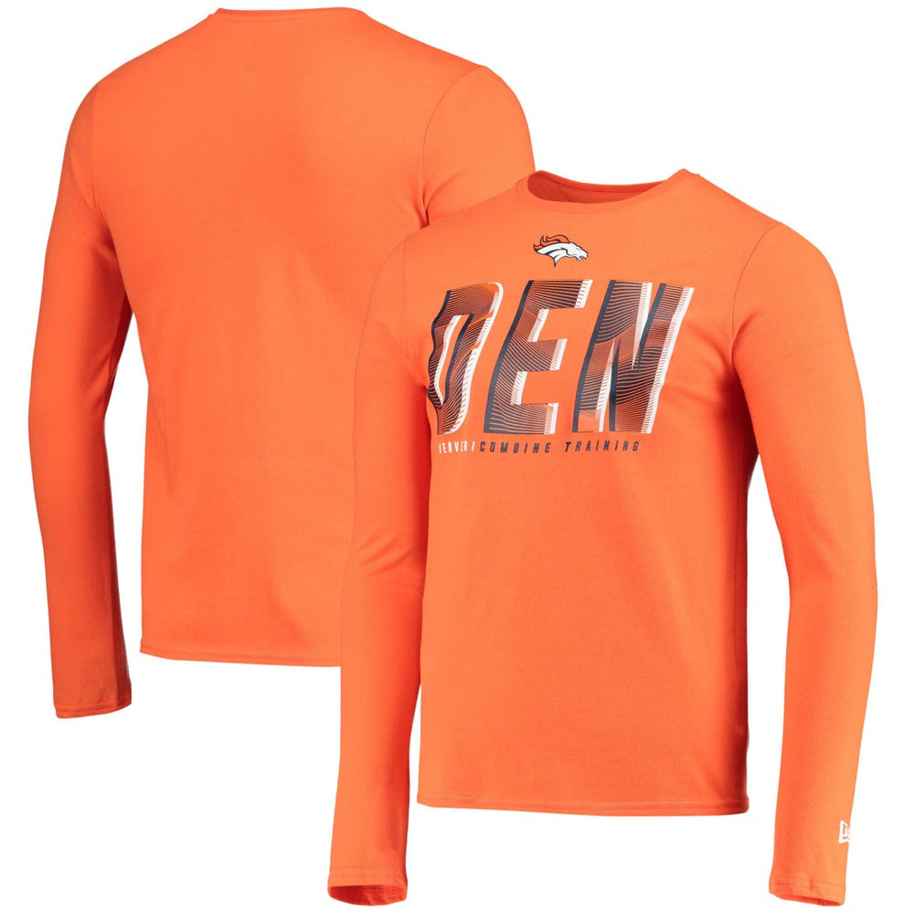 Denver Broncos New Era Combine Authentic Static Abbreviation Long Sleeve T-Shirt - Orange discount
