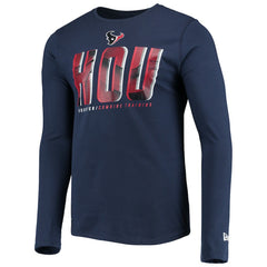 Houston Texans New Era Combine Authentic Static Abbreviation Long Sleeve T-Shirt - Navy discount