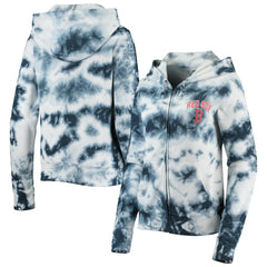 Boston Red Sox Women's Tie-Dye Fleece Full-Zip Hoodie - Navy | New Era